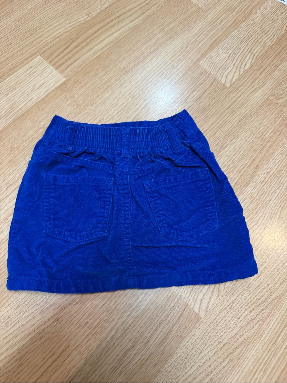 Old Navy Girls 3T Royal Blue Velour Pull On Mini Skirt Stretch Soft Casual Play - Picture 6 of 6